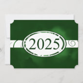 Groene en Witte Bloemen Button 2025 Kaart (Voorkant)