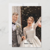 groene en witte bloemen elegante bloem bruiloft ui kaart (Achterkant)