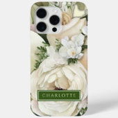 Groene en witte bloementuin Case-Mate iPhone case (Achterkant)