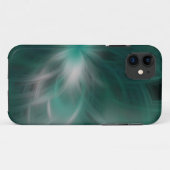 groene en witte bloemtextuur iphone case (Achterkant (horizontaal))