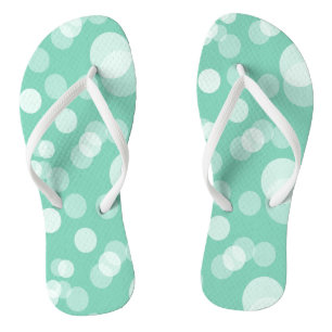 Groene en Witte Bokeh DIY-kleur Teenslippers