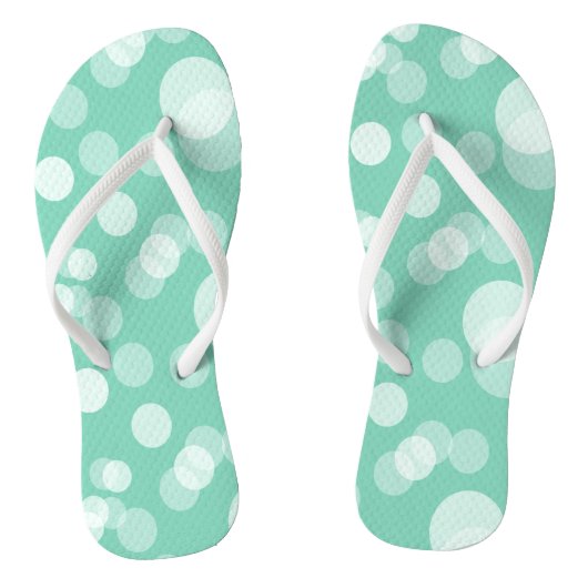 Groene en Witte Bokeh | DIY-kleur Teenslippers (Voetbed)