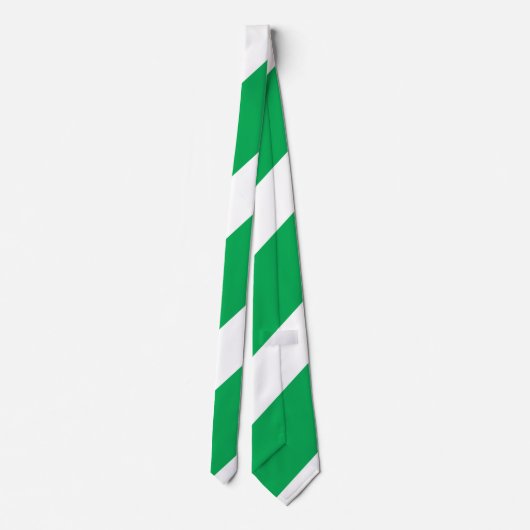 Groene en witte brede streep stropdas (Achterkant)