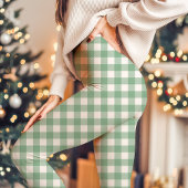 Groene en witte Buffalo Plaid Kerstmis Leggings