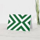 Groene en Witte Chevrons Bedankkaart (Voorkant)