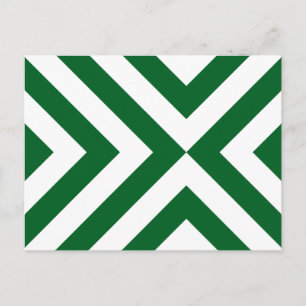Groene en Witte Chevrons Briefkaart