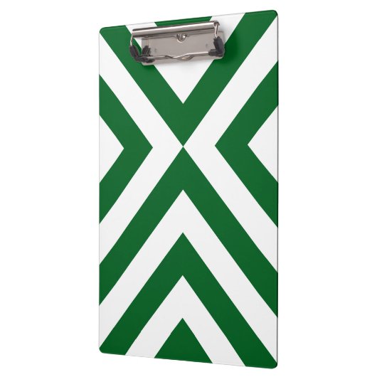 Groene en Witte Chevrons Klembord (Links)