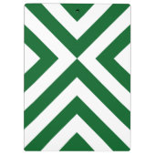 Groene en Witte Chevrons Klembord (Achterkant)
