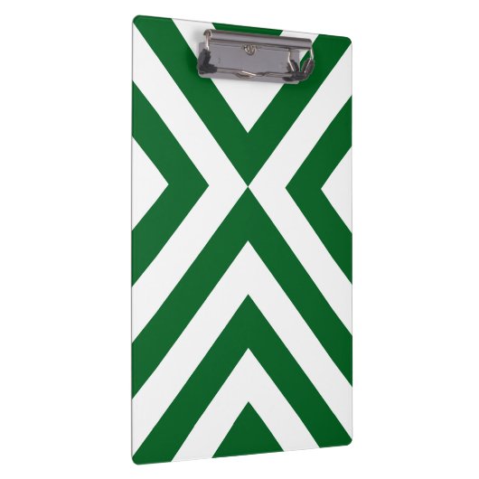 Groene en Witte Chevrons Klembord (Rechts)