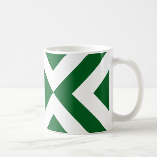 Groene en Witte Chevrons Koffiemok