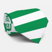 Groene en witte das (Opgerold)