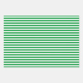 Groene en witte  dunne strepen inpakpapier vel (Voorkant 3)
