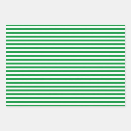 Groene en witte  dunne strepen inpakpapier vel (Voorkant 2)