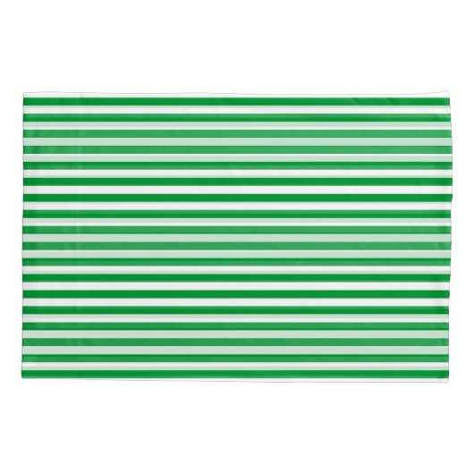 Groene en witte  dunne strepen kussensloop (Achterkant-Links)