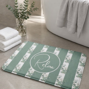 Groene en Witte Eucalyptusblad Ontspan Badmat
