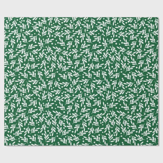 Groene en witte feestvloed | Vakantie Cadeaupapier (Vlak)