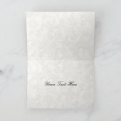 Groene en Witte Floral Spring Wedding Bedankkaart (Binnen)