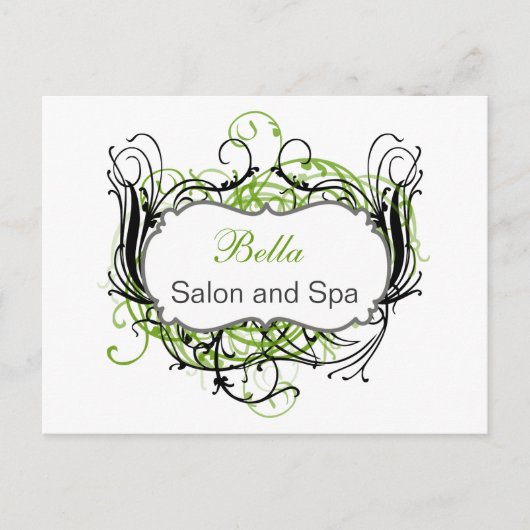 Groene en witte grafische kaart Hartelijk dank (Voorkant)