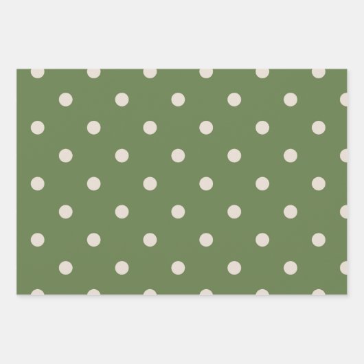 Groene en witte haarpunt inpakpapier vel (Voorkant 3)