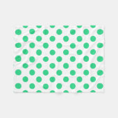 Groene en witte haarpunten fleece deken (Voorkant (Horizontaal))