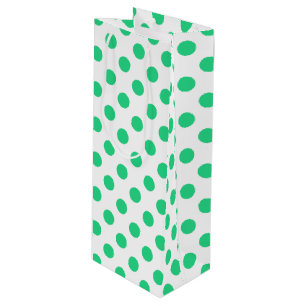 Groene en witte haarpunten wijn cadeautas