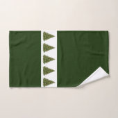 Groene en witte kerstboom handdoekenset bad handdoek (Handdoek)