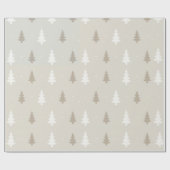 Groene en witte kerstboom Moderne kerst Cadeaupapier (Vlak)