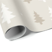 Groene en witte kerstboom Moderne kerst Cadeaupapier (Rol Hoek)