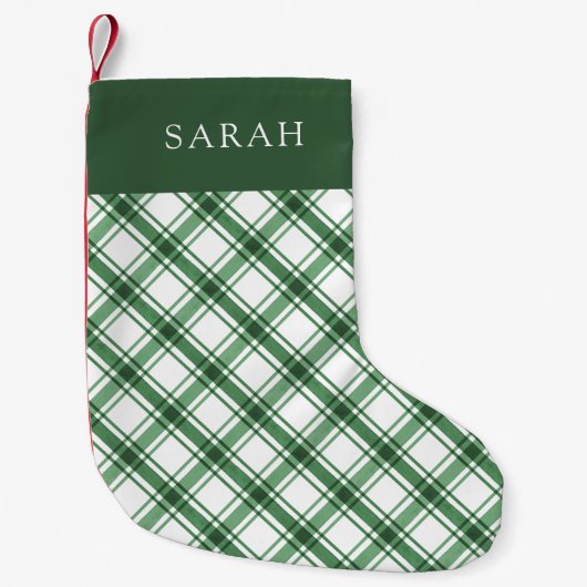 Groene en Witte Kerstmuts Kleine Kerstsok (Voorkant)