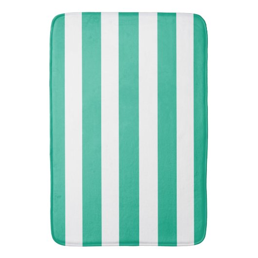 Groene en witte klapstoelstrips badmat (Voorkant Verticaal)