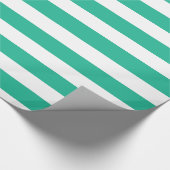 Groene en witte klapstoelstrips cadeaupapier (Hoek)