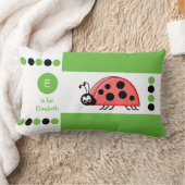 Groene en witte lieveheersbeestje kinderen monogra kussen (Deken)