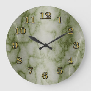 Groene en witte marmer grote klok