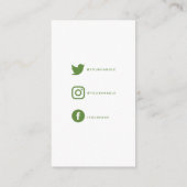 Groene en witte monsters social media bedankt informatiekaartje (Achterkant)