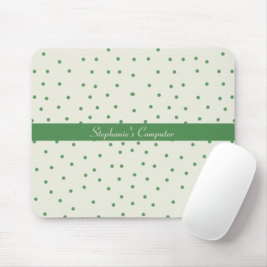 Groene en Witte Mousepad Muismat (Met muis)