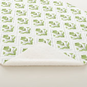 Groene en witte Natuur geïnspireerde deken (3/4)