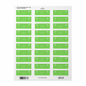 Groene en witte palmbomen retouradres etiket (Full Sheet)