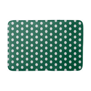 Groene en Witte poka Dots Badmat