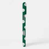 Groene en Witte poka Dots iPhone Hoesje (Rechterkant)
