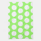 Groene en Witte poka Dots Theedoek (Verticaal)