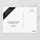 Groene en Witte Polka Dot Dank u Briefkaarten (Achterkant)