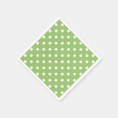 Groene en witte Polka Dots servetten (Hoek)