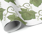 Groene en witte pompoen cadeaupapier (Rol Hoek)