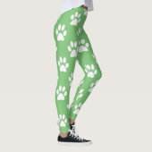 Groene en witte poten leggings (Rechts)