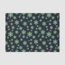 Groene en Witte Sneeuwvlokken met Blauwe Achtergro