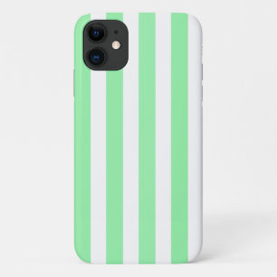 Groene en witte snoepstrepen iPhone 11 hoesje