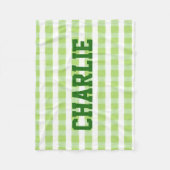 Groene en witte speldenstang fleece deken (Voorkant)