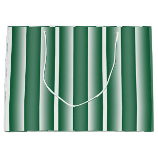 Groene en witte strepen groot cadeauzakje