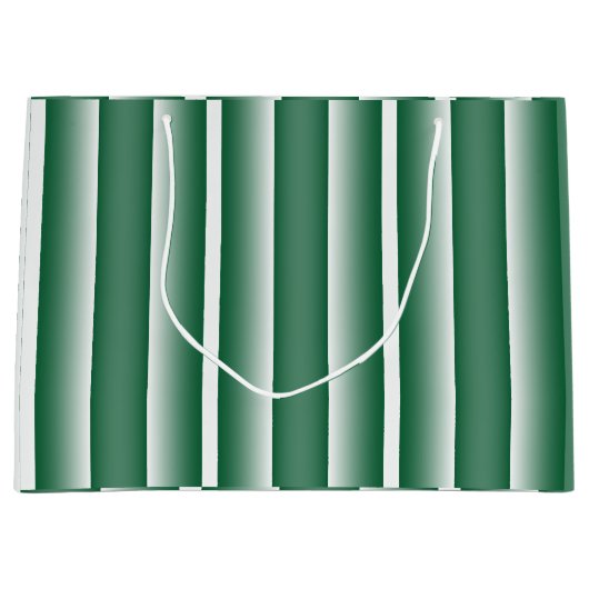 Groene en witte strepen groot cadeauzakje (Voorkant)