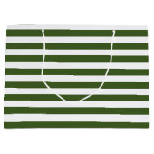 Groene en witte strepen groot cadeauzakje (Voorkant)